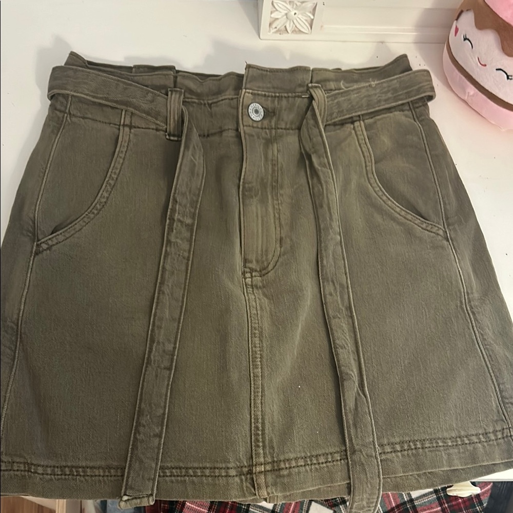 Olive Green Women's Skirt